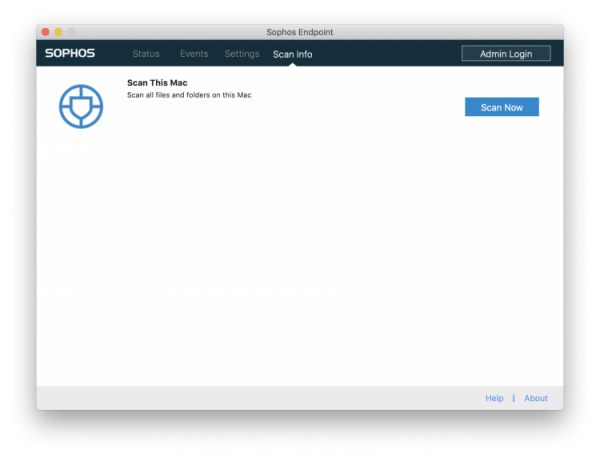 sophos mac scan now