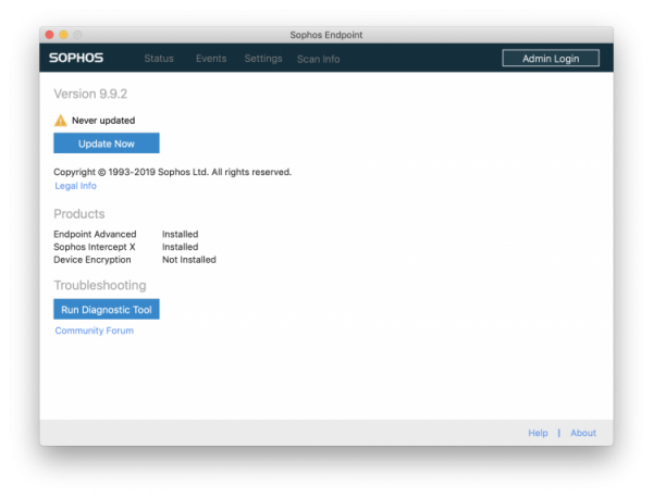 Sophos update first time sophos update first time