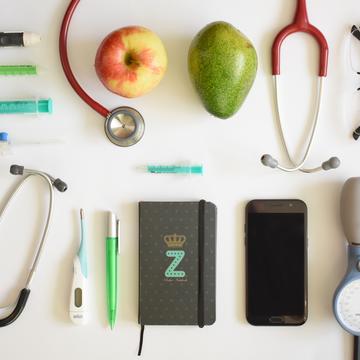 a doctor's desk