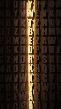 Letters on a wall